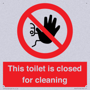 This toilet is closed for cleaning